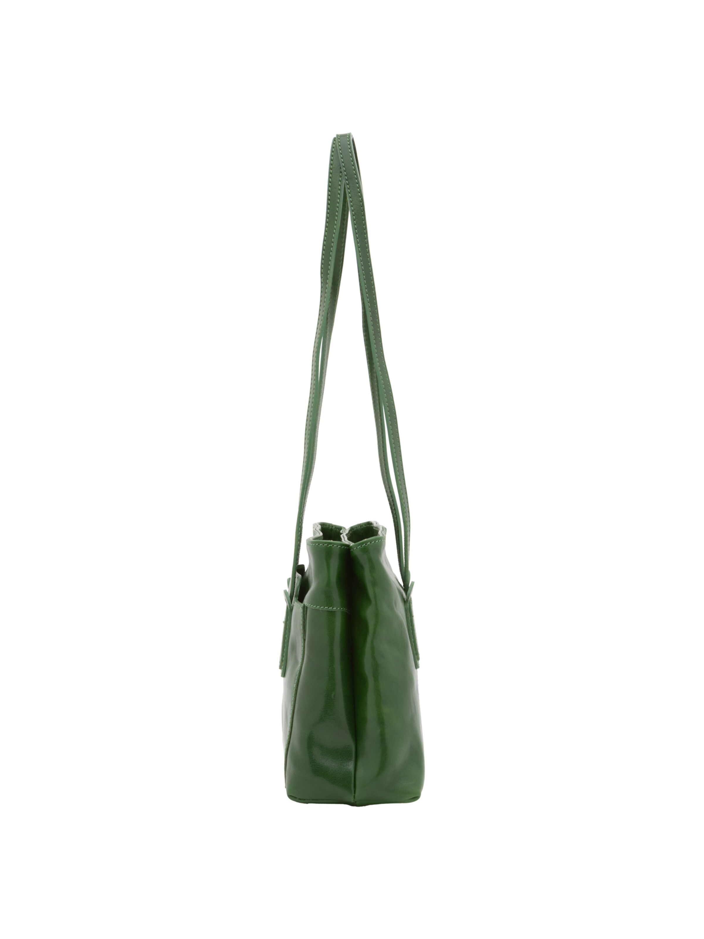 Borsa a spalla 'Borsa a Spalla Donna Vera Pelle Vacchetta - Chiusura Zip' di I Fratelli in verde