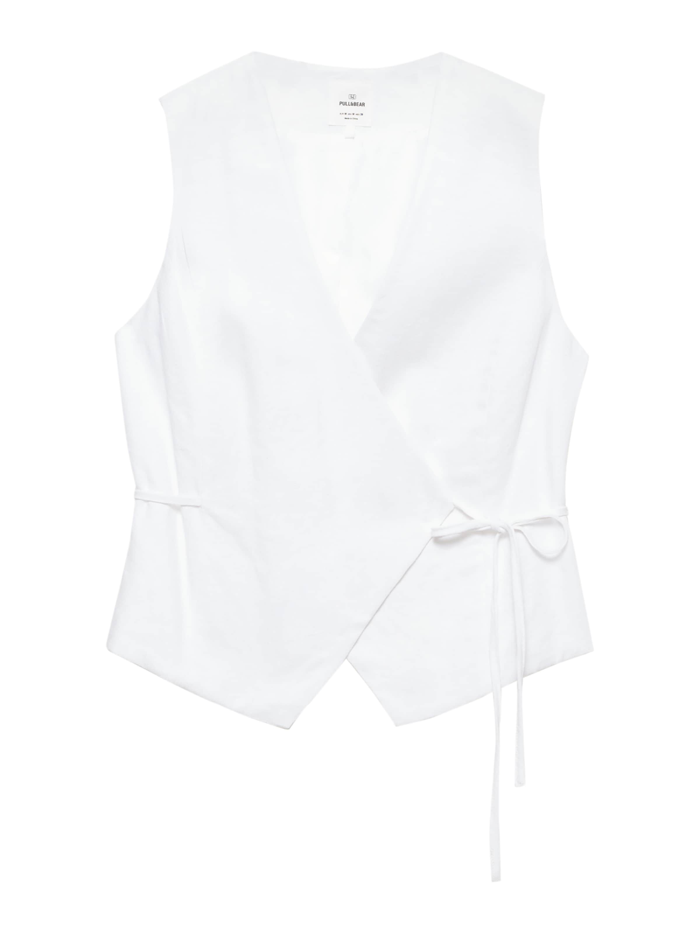 Pull&Bear Suit vest in White: front