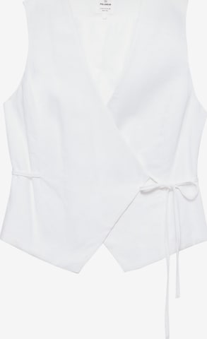 Pull&Bear Suit vest in White: front