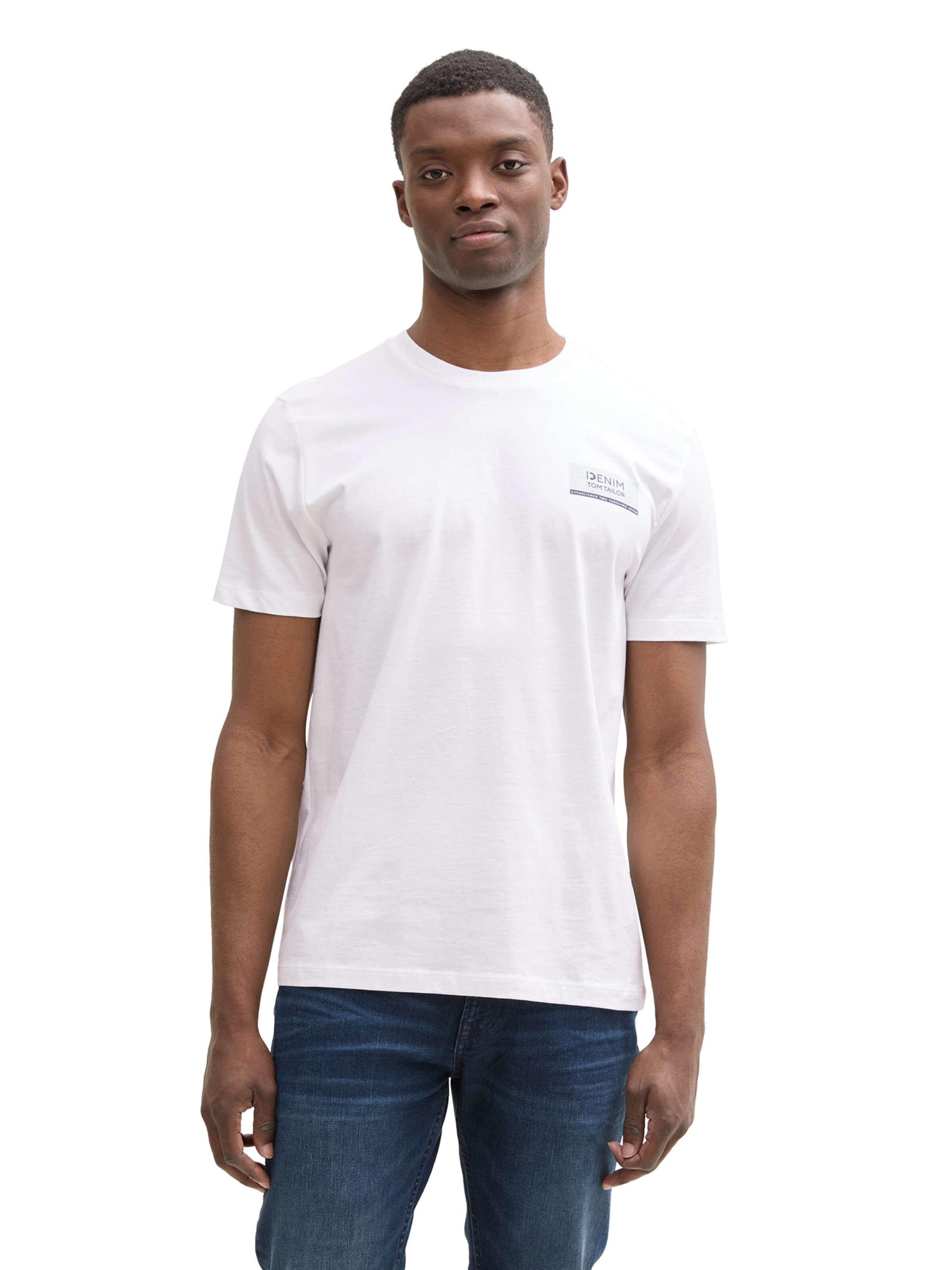 TOM TAILOR DENIM Shirt in White: front