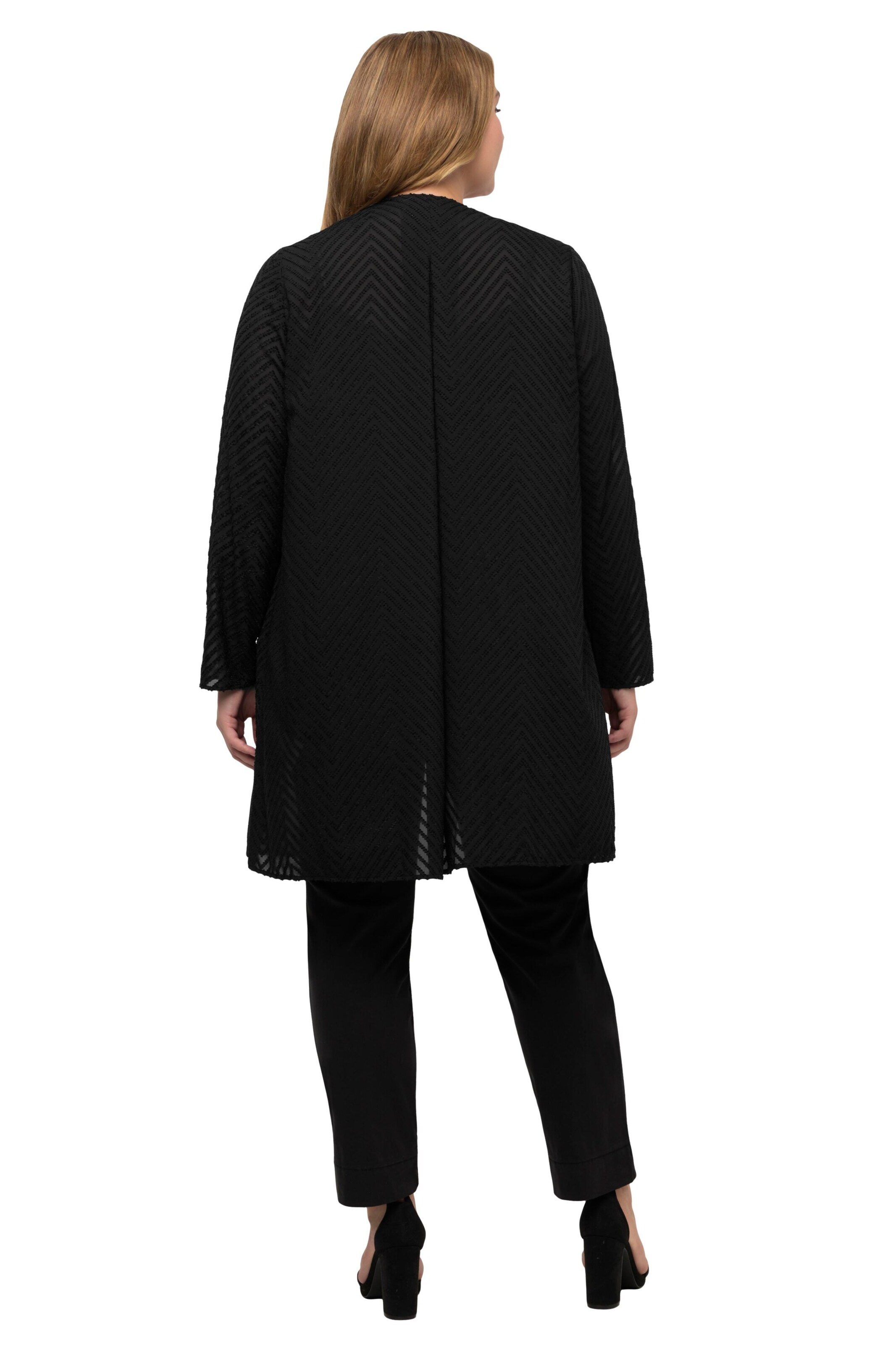 Ulla Popken Gebreid vest in Zwart