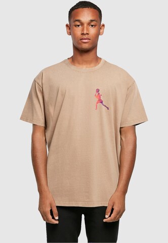 Merchcode Shirt 'Tennis Woman Silhouette' in Beige: front