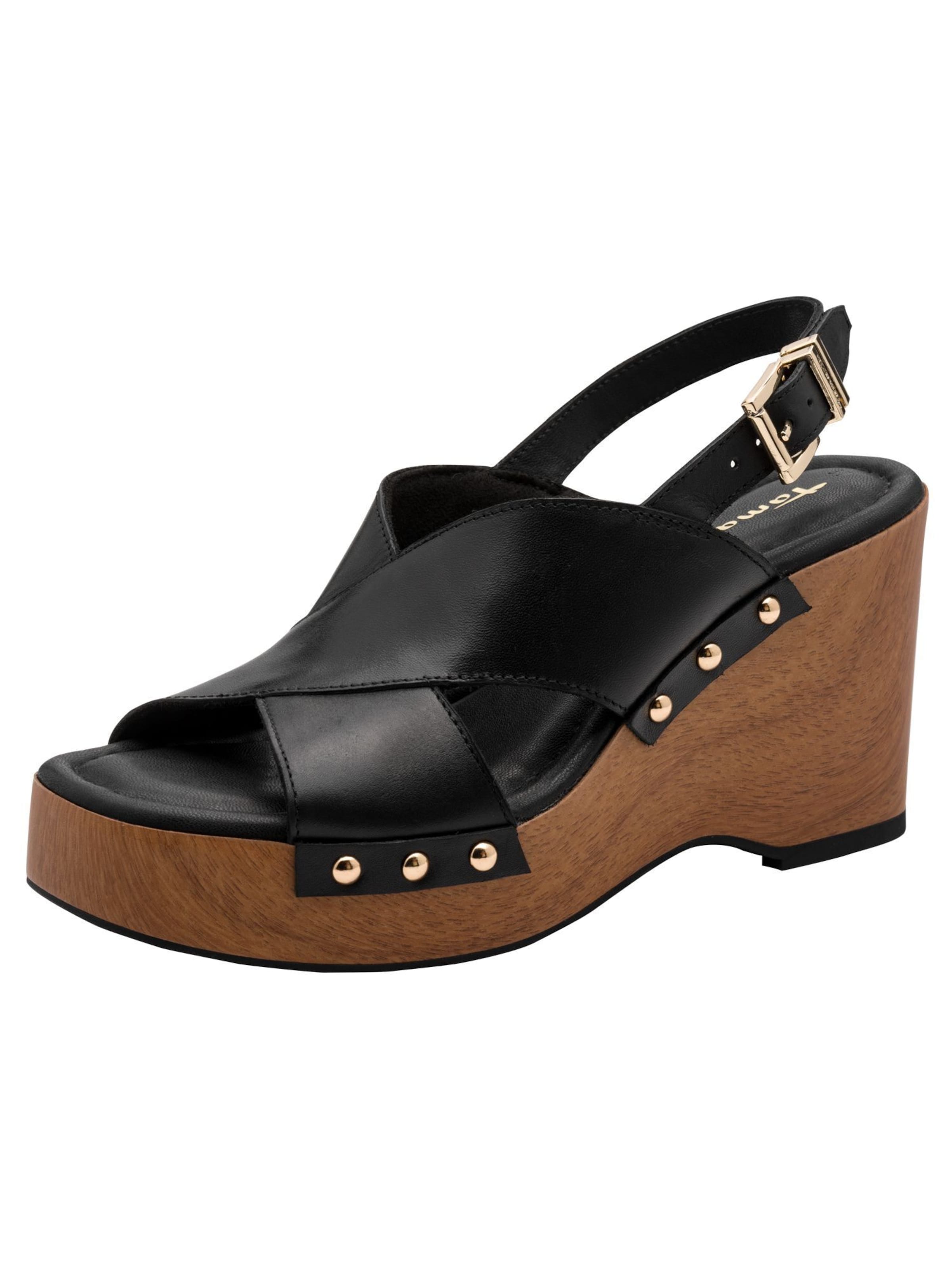 Tamaris Sandaal in Zwart: voorkant