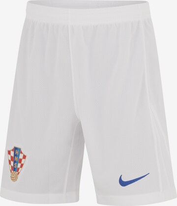 NIKE Regular Workout Pants 'Kroatien 2024 Heim' in White: front