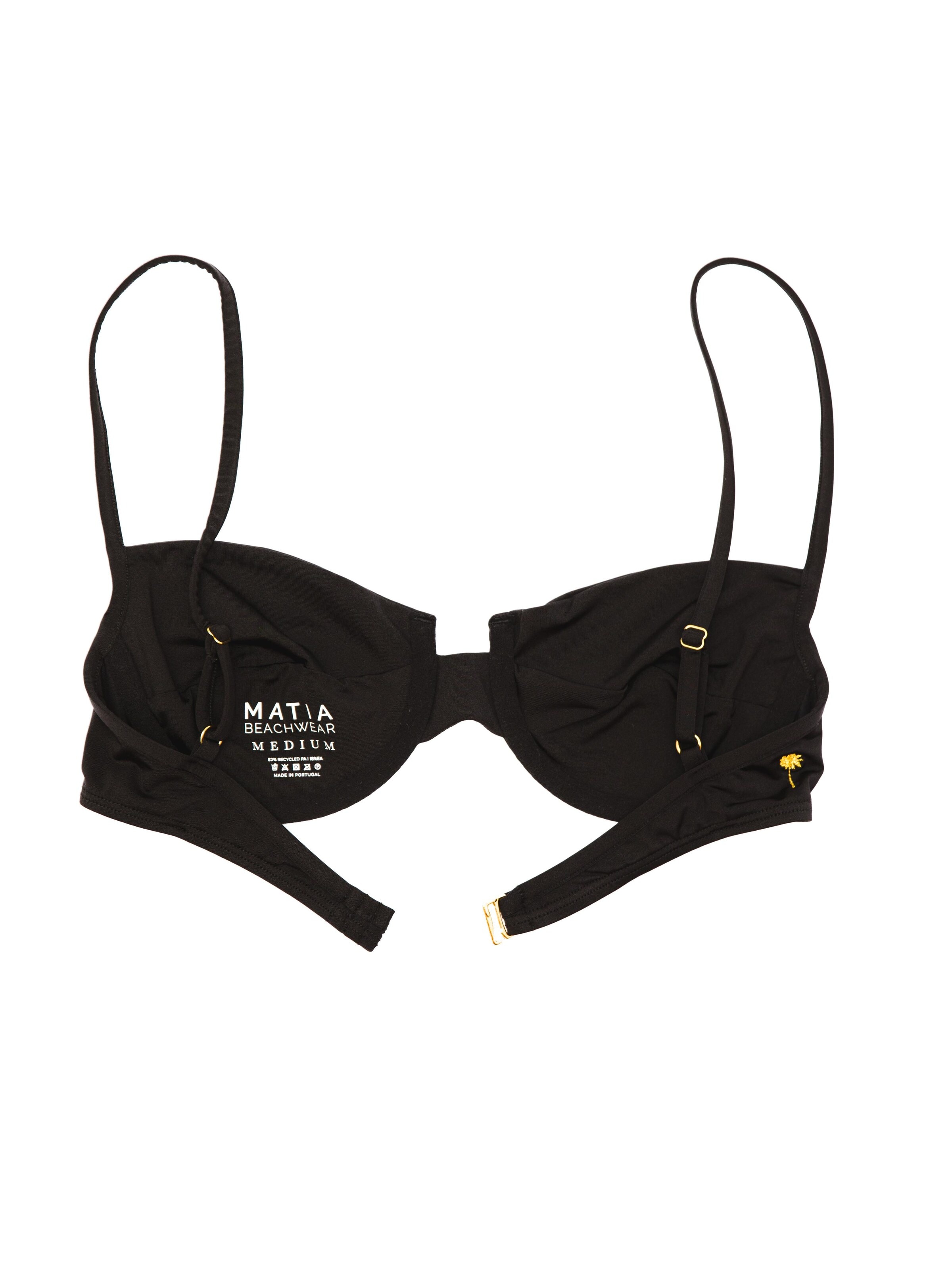 Matia Beachwear Balconette Bikini Top 'Bella' in Black