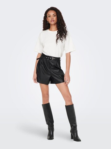 ONLY - Loosefit Pantalón plisado 'ONLHeidi' en negro
