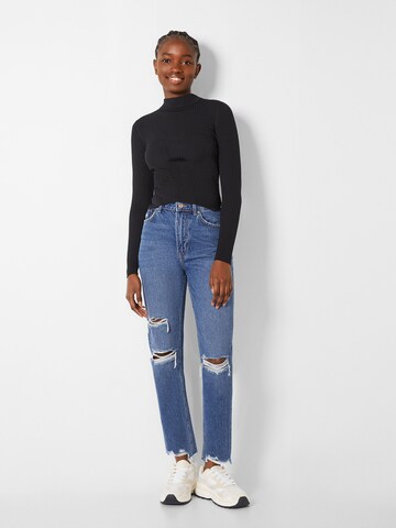 Coupe slim Jean Bershka en bleu