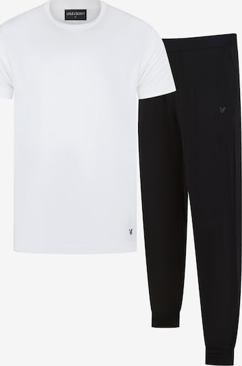 Lyle & Scott Duga pidžama 'Ward' veličine L/regular u crna / bijela, Pregled proizvoda