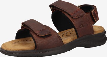 CLARKS Sandals 'Hapsford Creek' in Brown: front