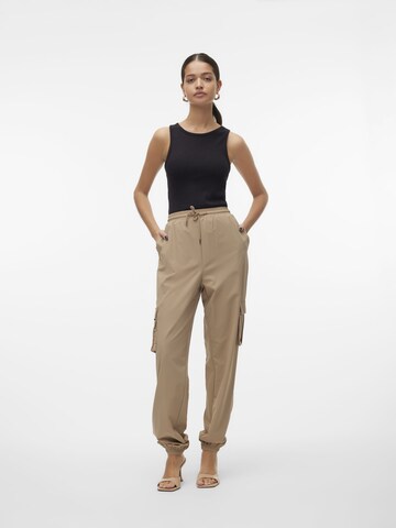 VERO MODA Loosefit Cargohose in Braun