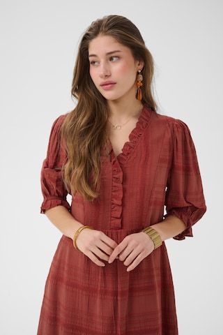 Cream Jurk 'Lyc' in Bruin