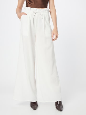 Misspap Wide leg Pants in White: front