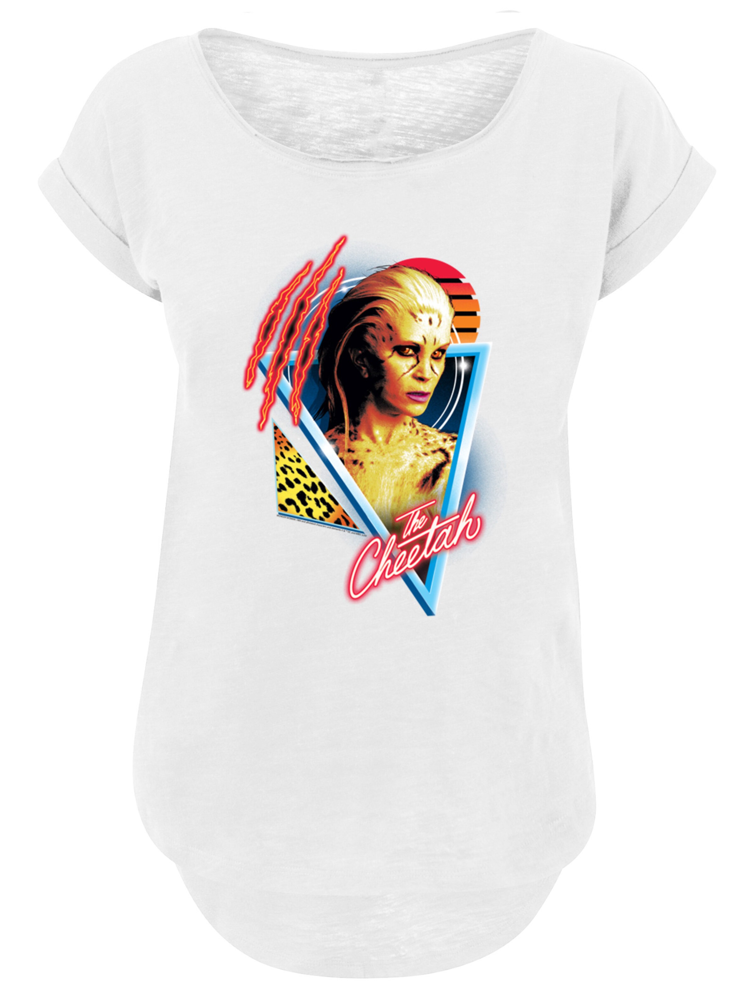 T-shirt 'DC Comics Wonder Woman 84 Retro Cheetah' F4NT4STIC en blanc : devant