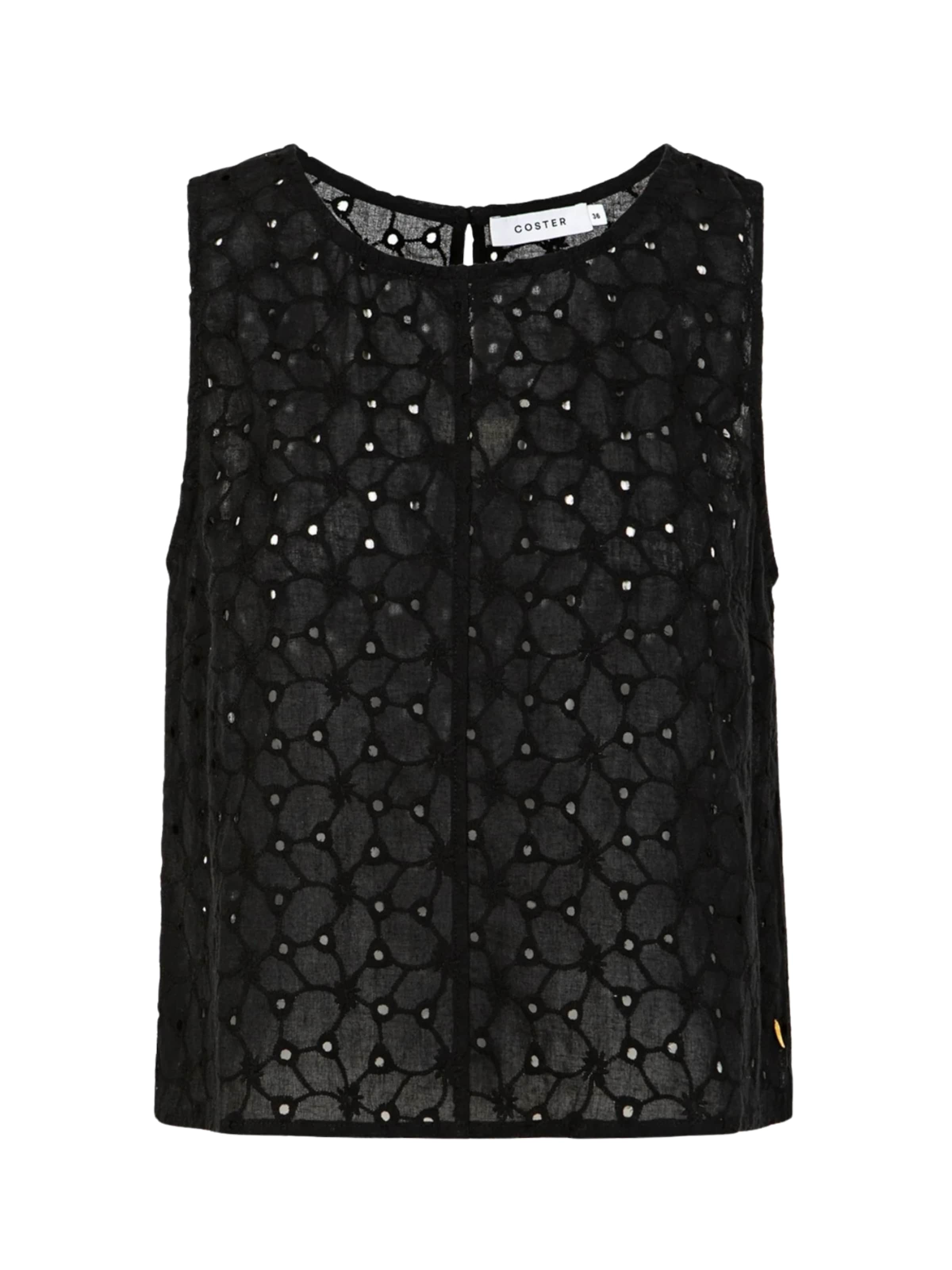 Coster Copenhagen Blouse ' Top ' in Zwart: voorkant