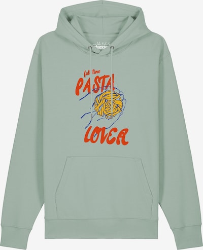 Watapparel Sweatshirt 'Pasta lover' in XXL in mint / orange, Produktansicht