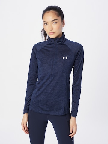 UNDER ARMOUR Functioneel shirt in Blauw: voorkant