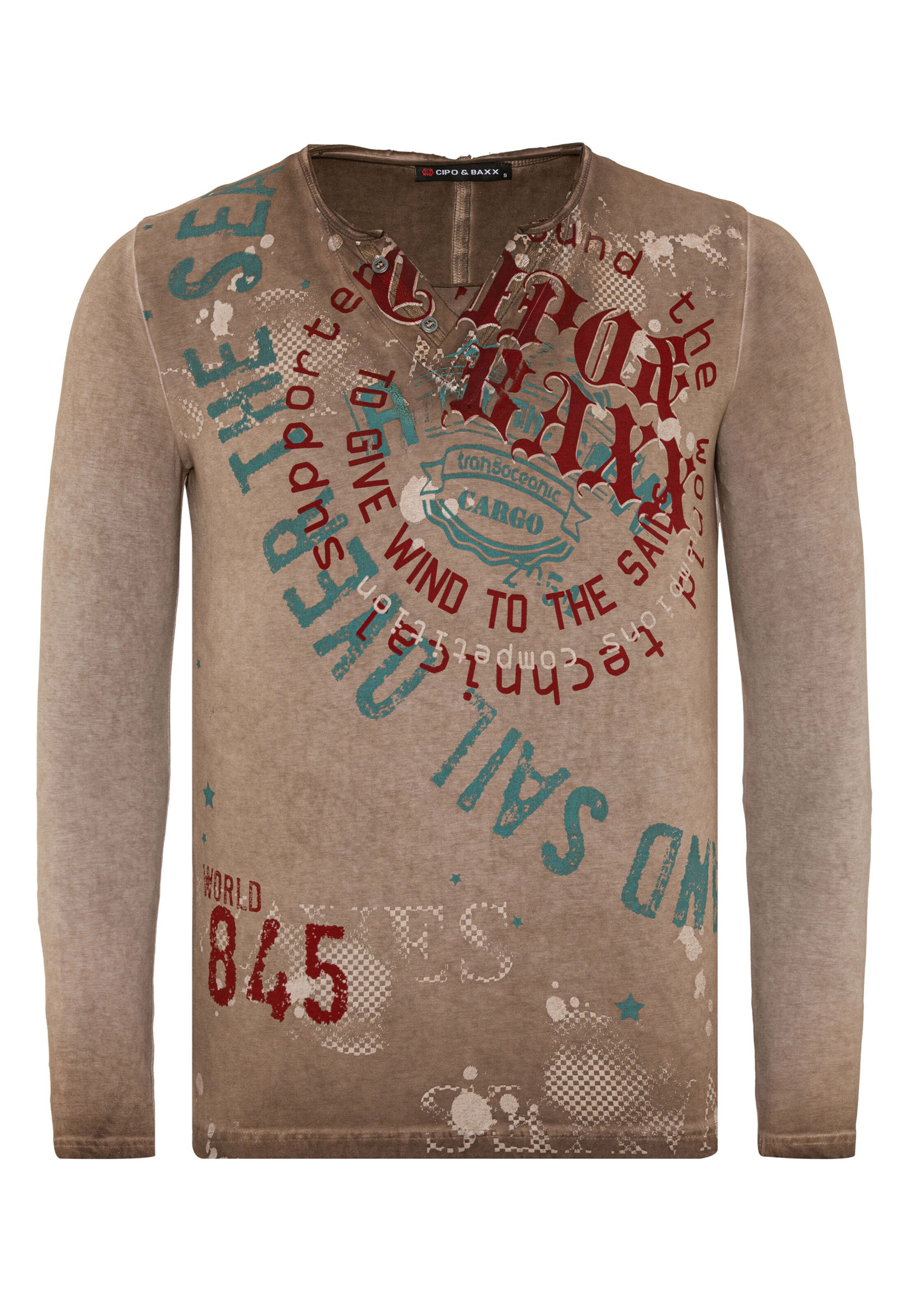 CIPO & BAXX Shirt in Braun: Vorderseite