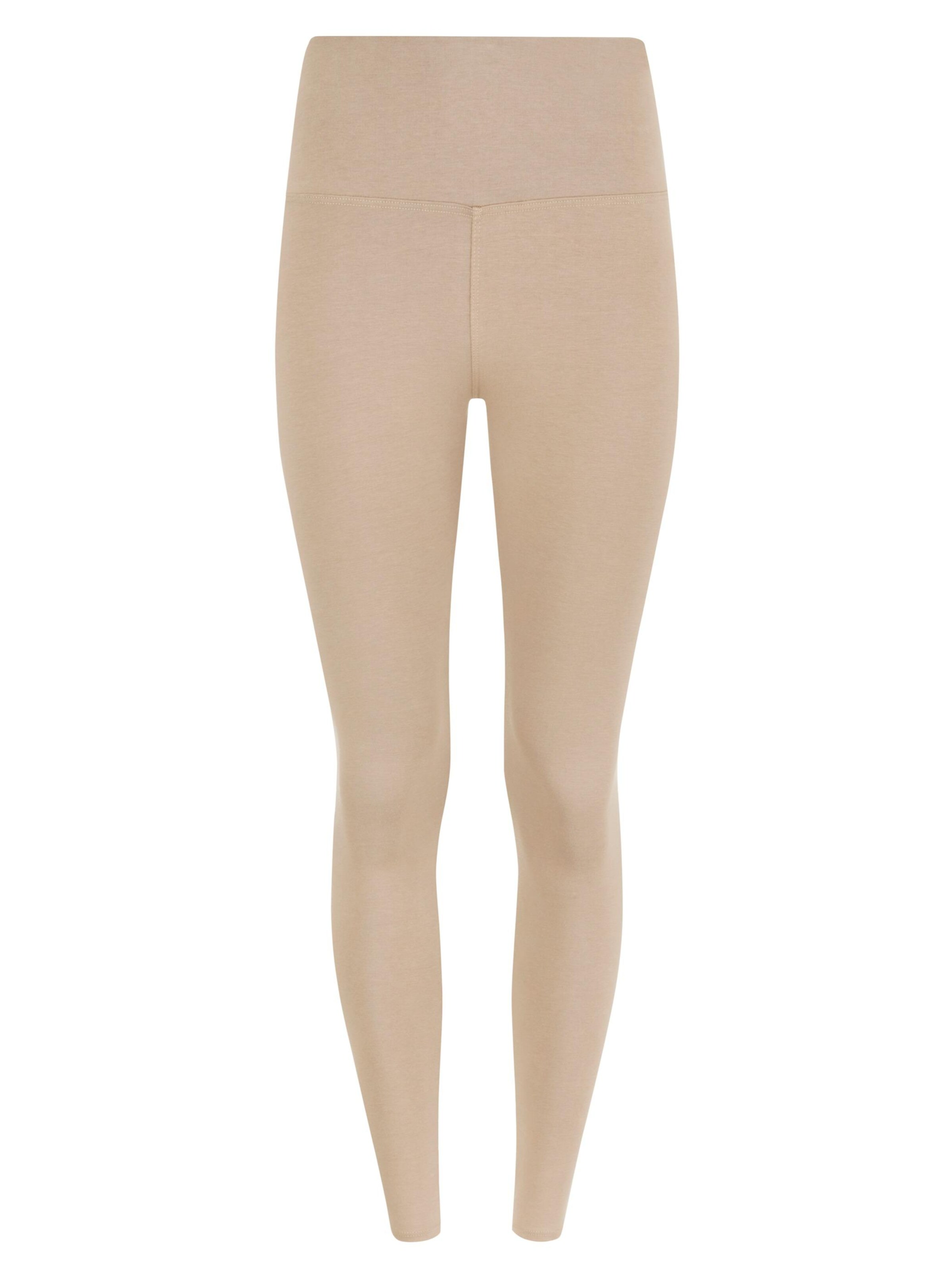 Evoni Leggings 'aus Baumwolle mit hohem Bund'‌‌‌ in Braun: Vorderseite