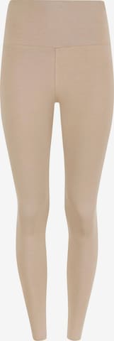 Evoni Leggings 'aus Baumwolle mit hohem Bund' in Braun: Vorderseite