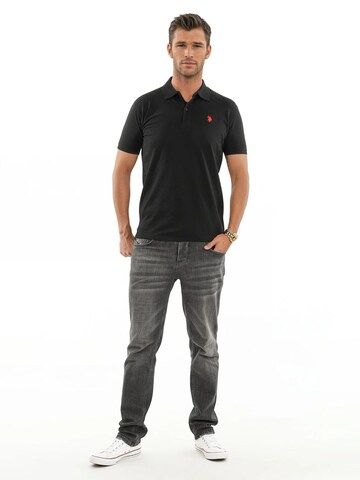 U.S. POLO ASSN. Poloshirt in Schwarz