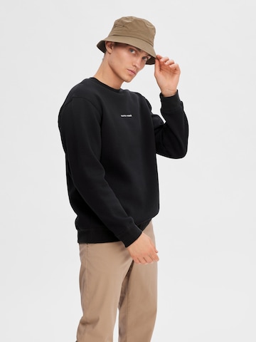 SELECTED HOMME Sweatshirt 'Hankie' in Black