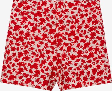 MANGO Normální Kalhoty 'CONCHA' – červená: přední strana