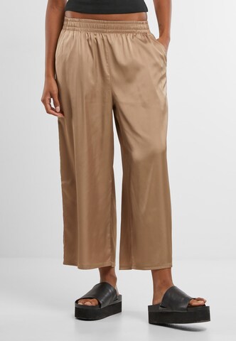 Urban Classics Wide leg Pants in Grey: front