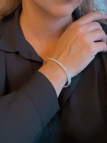Gloria Mago - Pulsera 'Tides bracelet in brass silver 10µ with lobster clasp' en plata