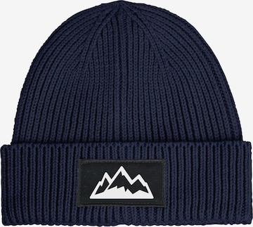 Neverless Beanie 'Mountain' in Blue: front