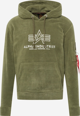 ALPHA INDUSTRIES Mikina – zelená: přední strana