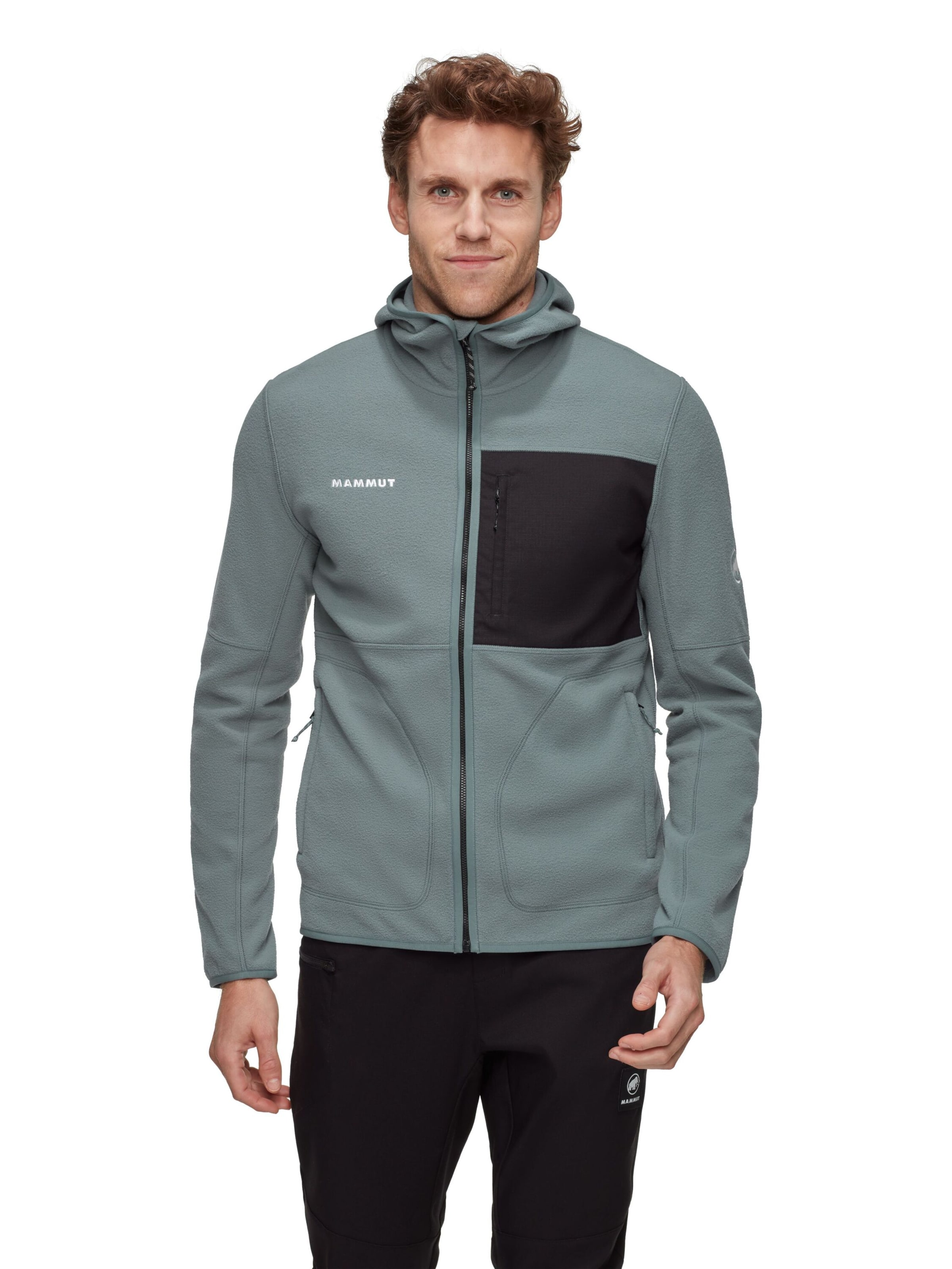 MAMMUT Athletic Fleece Jacket 'Tamaro' in Green: front