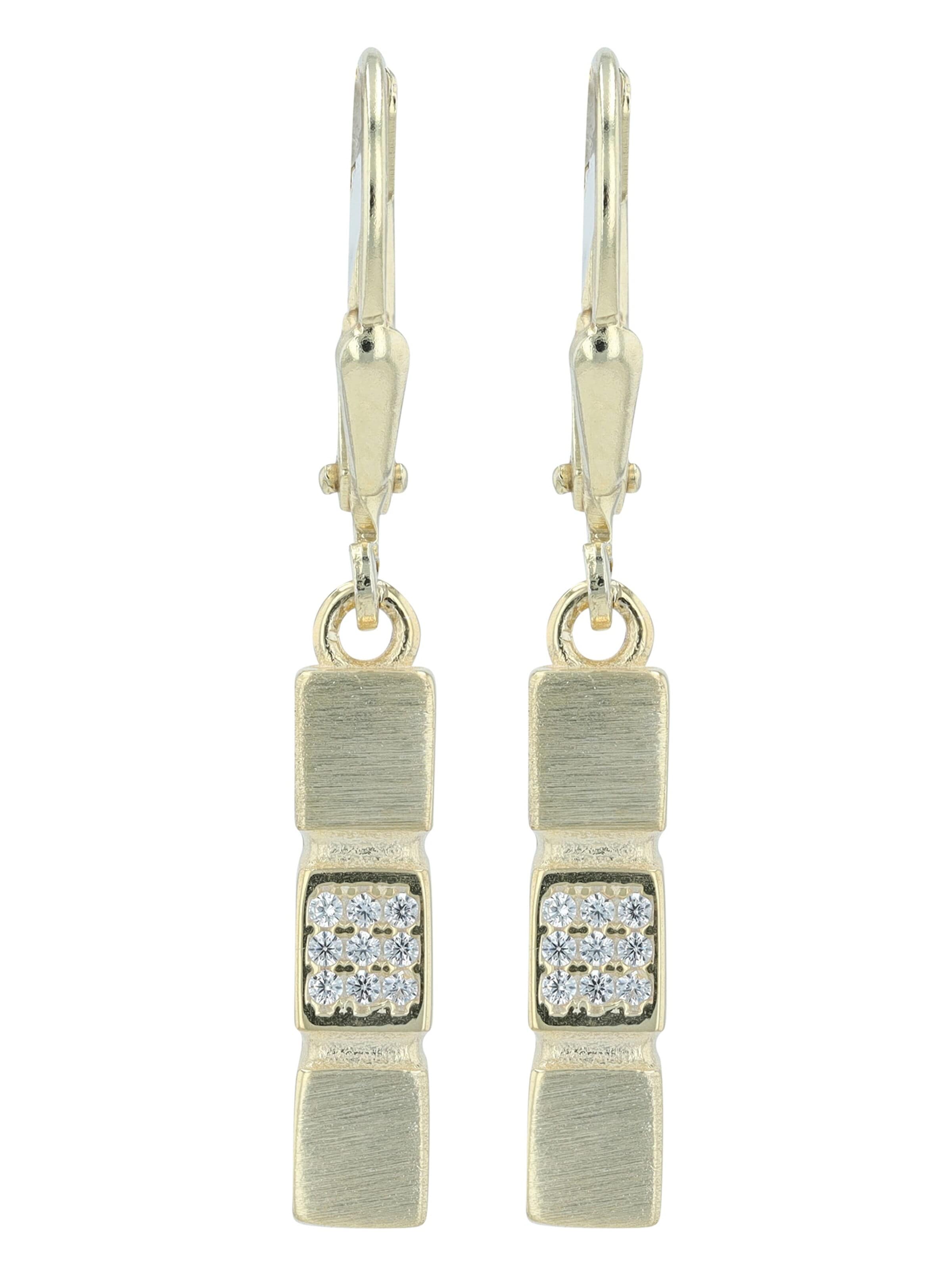 Akzent Earrings '"Xamira" aus 925 Sterlingsilber, rhodiniert, langlebig' in Gold: front