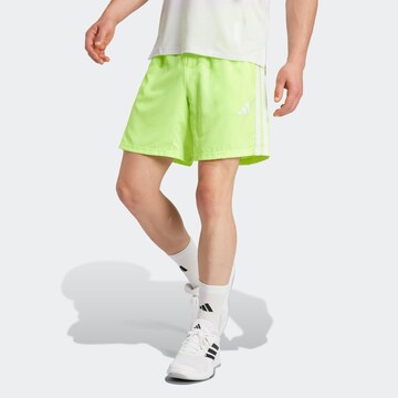 ADIDAS PERFORMANCE Loosefit Sportovní kalhoty 'Essentials' – zelená: přední strana