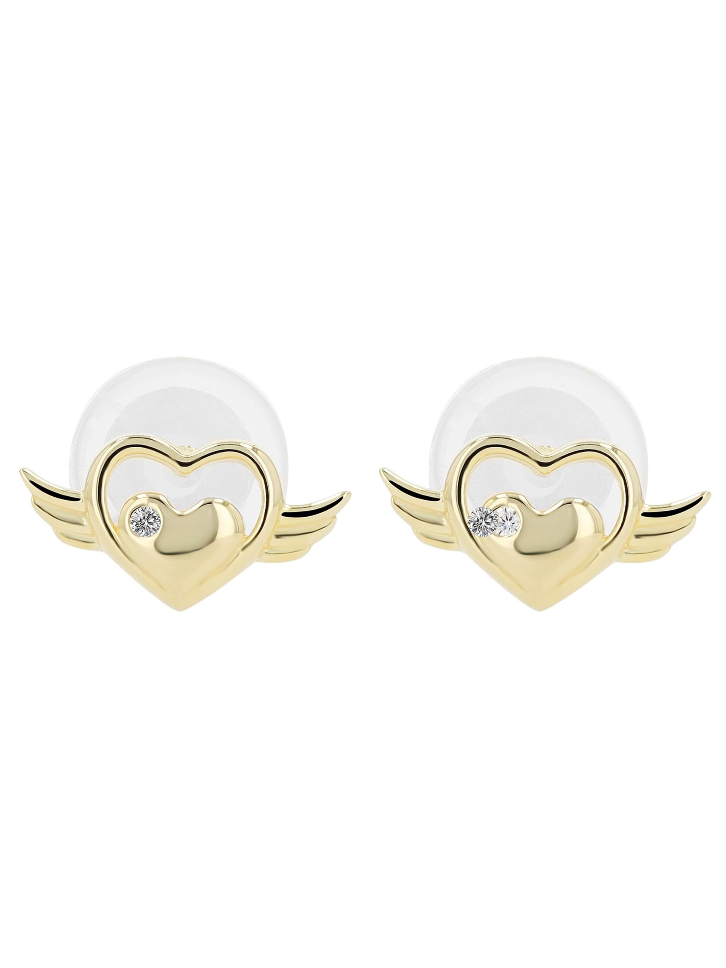 Akzent Earrings '"Yuki" aus 925 Sterlingsilber, rhodiniert, langlebig' in Gold: front