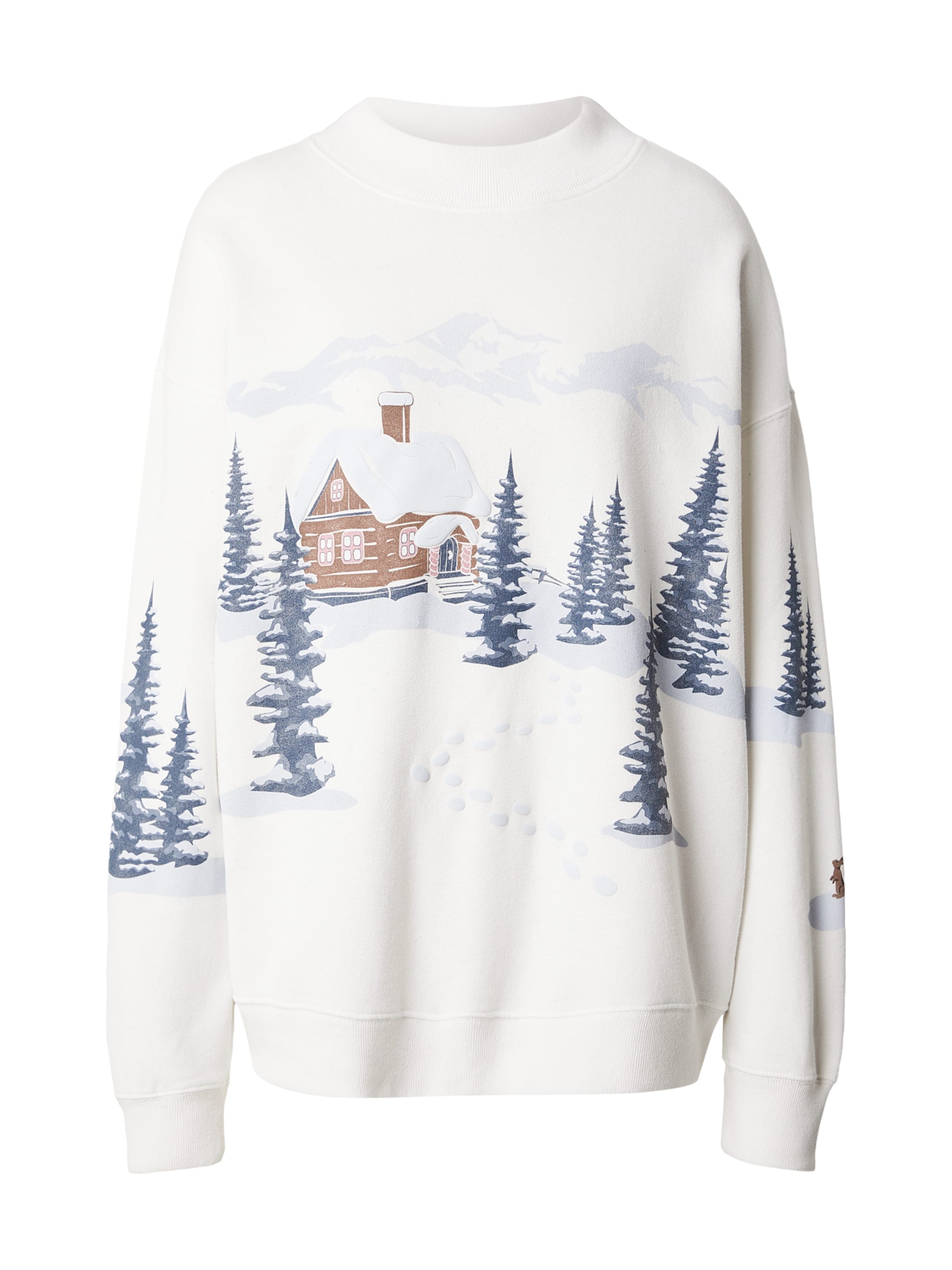 HOLLISTER - Sweatshirt 'XMAS' em branco: frente