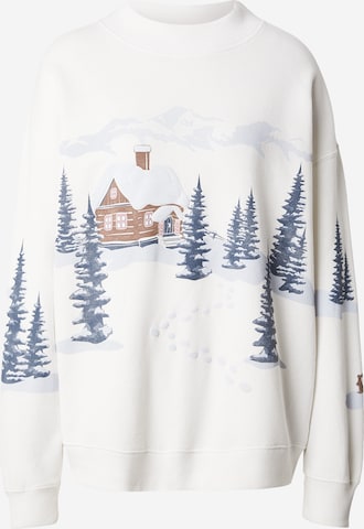 HOLLISTER Collegepaita 'XMAS' värissä valkoinen: etupuoli