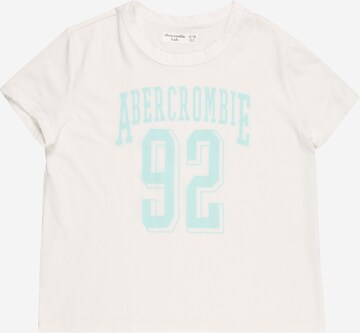 Abercrombie & Fitch Тениска в бяло: отпред