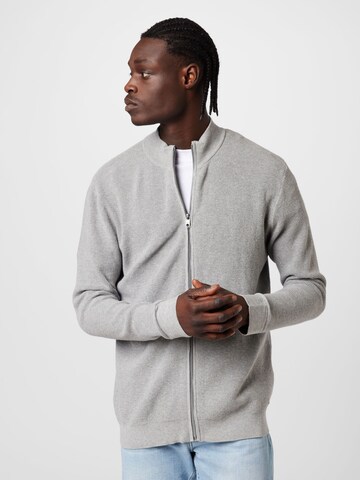 TOM TAILOR Knit Cardigan in Grey: front