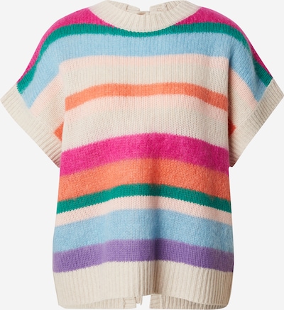 Stella Nova Pull-over 'FAUSIA' en beige / bleu clair / orange / rose foncé, Vue avec produit