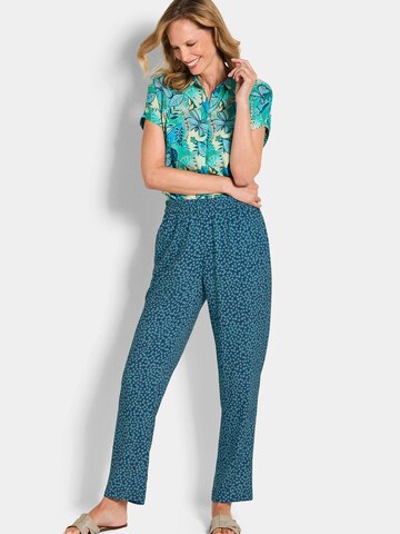 Goldner Loosefit Hose 'Sara' in Blau
