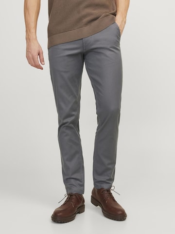 JACK & JONES Regular Pants in Grey: front