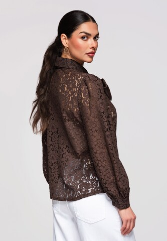 Ombre Blouse 'OW-SH-E0012' in Brown