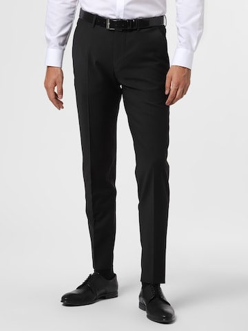 Coupe slim Pantalon à plis CINQUE en noir : devant