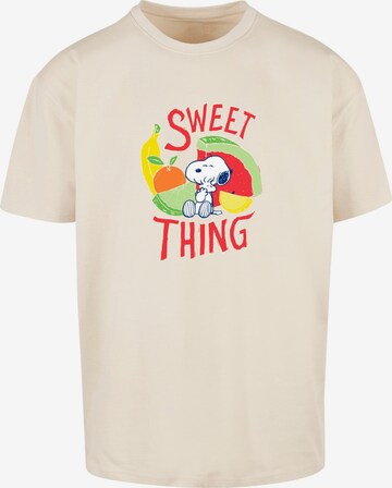 Maglietta 'Ladies Peanuts - Sweet Thing' di Merchcode in beige: frontale