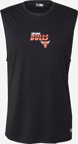 juoda NEW ERA Marškinėliai 'NBA ESSENTIALS CHIBUL': priekis