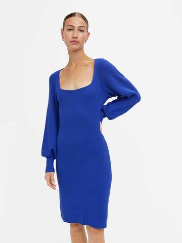 OBJECT - Vestido de punto 'Agnes' en azul: frente