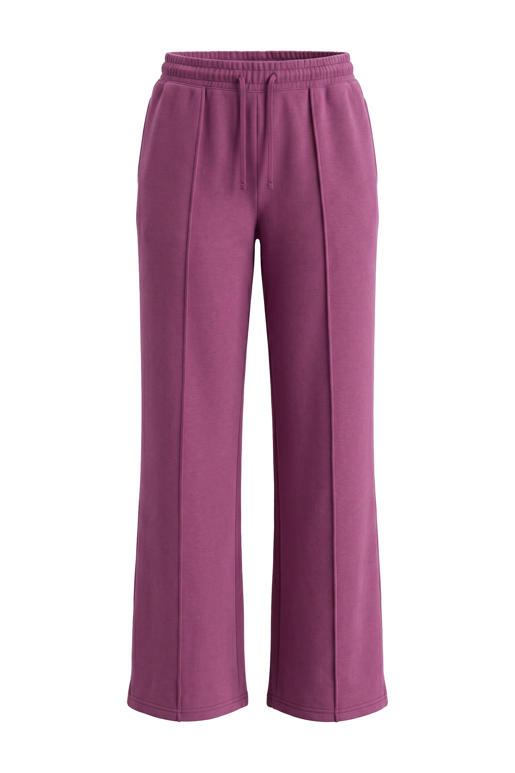 Ulla Popken Wide leg Sweat suit in Purple: front