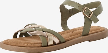 Sandales à lanières Tamaris en vert : devant