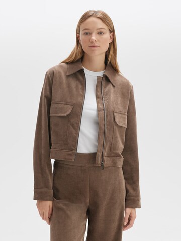 OPUS Between-Season Jacket 'Hanju' in Brown: front