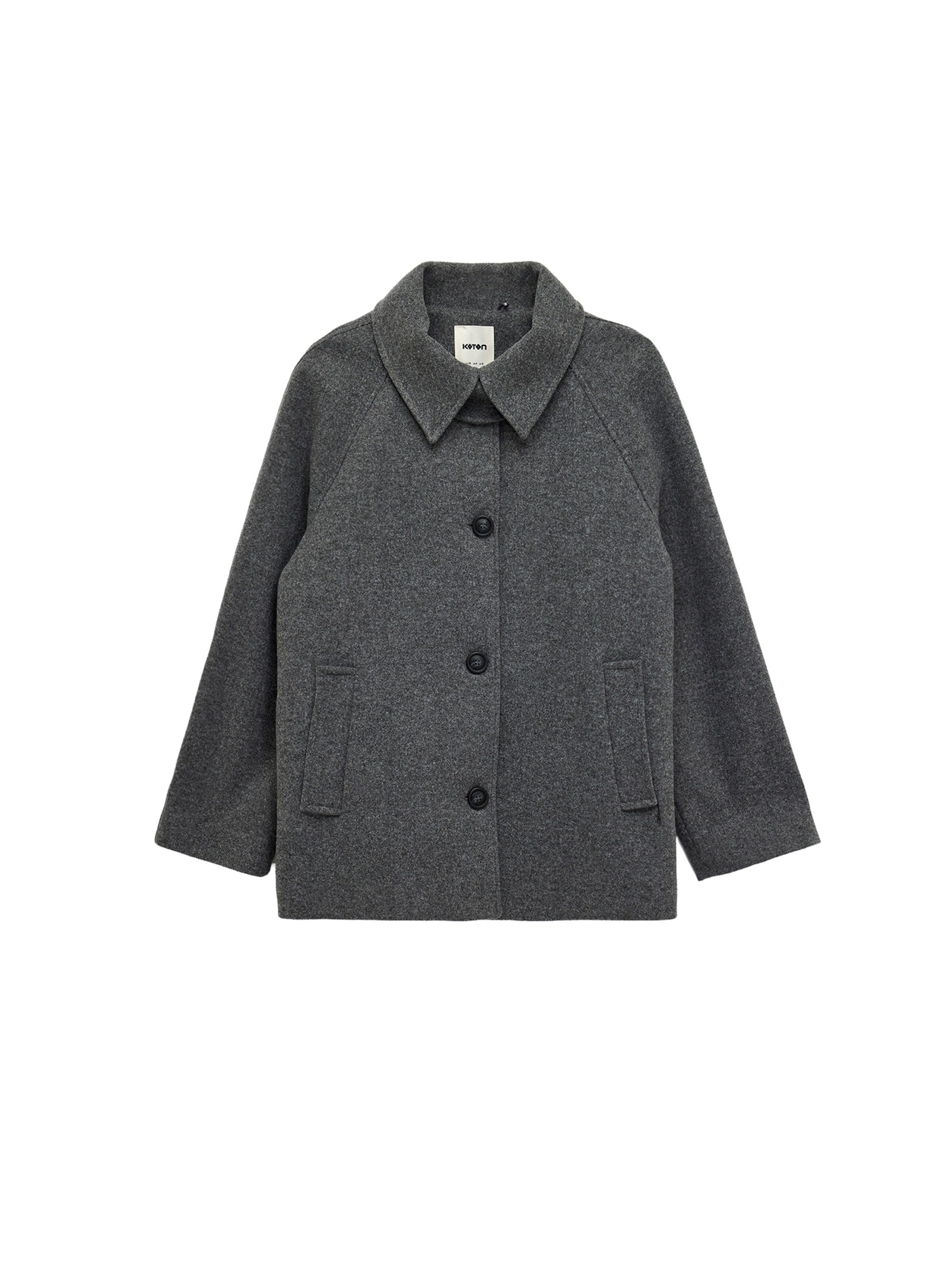 Koton Between-seasons coat in Grey: front